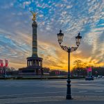Siegessäule Berlin zur goldenen Stunde (Sonnenuntergang)